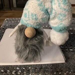 Cozy Blue and White Gnome Plush